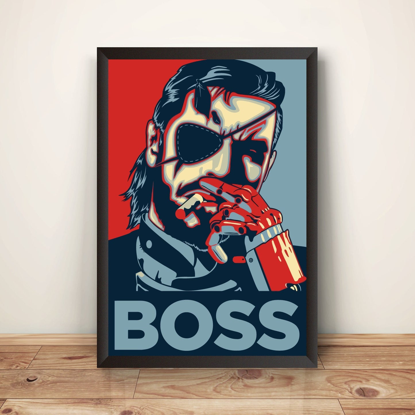 Big Boss Smokin MGS V Phantom Pain Premium Poster (Vectorized Design)