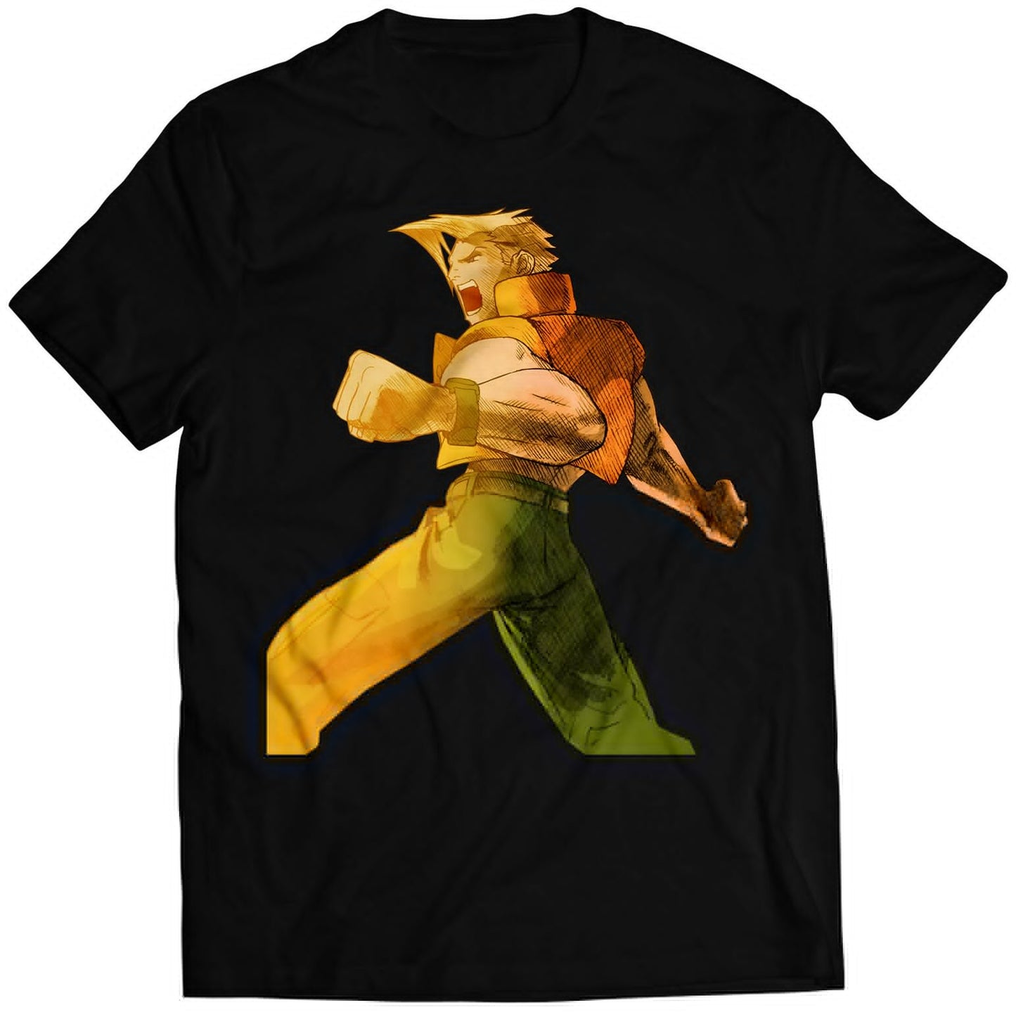 Charlie Nash Mvc2 Versus Screen Premium Unisex T-shirt (Vectorized Design)