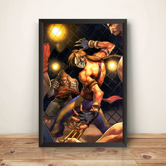 Vega Claw Cage Street Fighting Premium Poster (Vectorized Design)