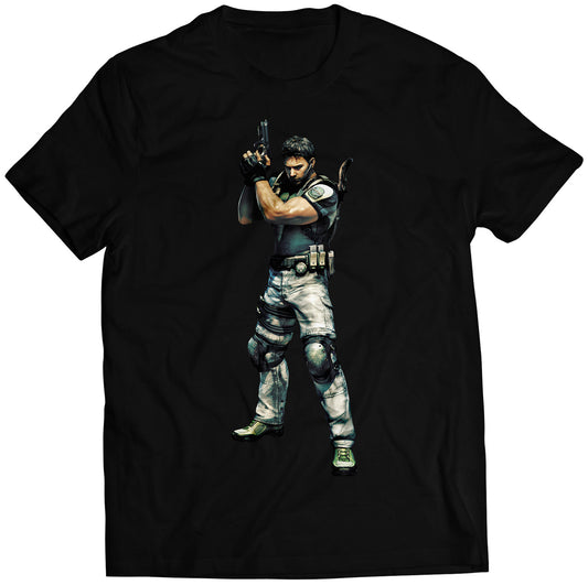 Chris Redfield V1 Residence Evil Biohazard 5 Premium Unisex T-shirt (Vectorized Design)