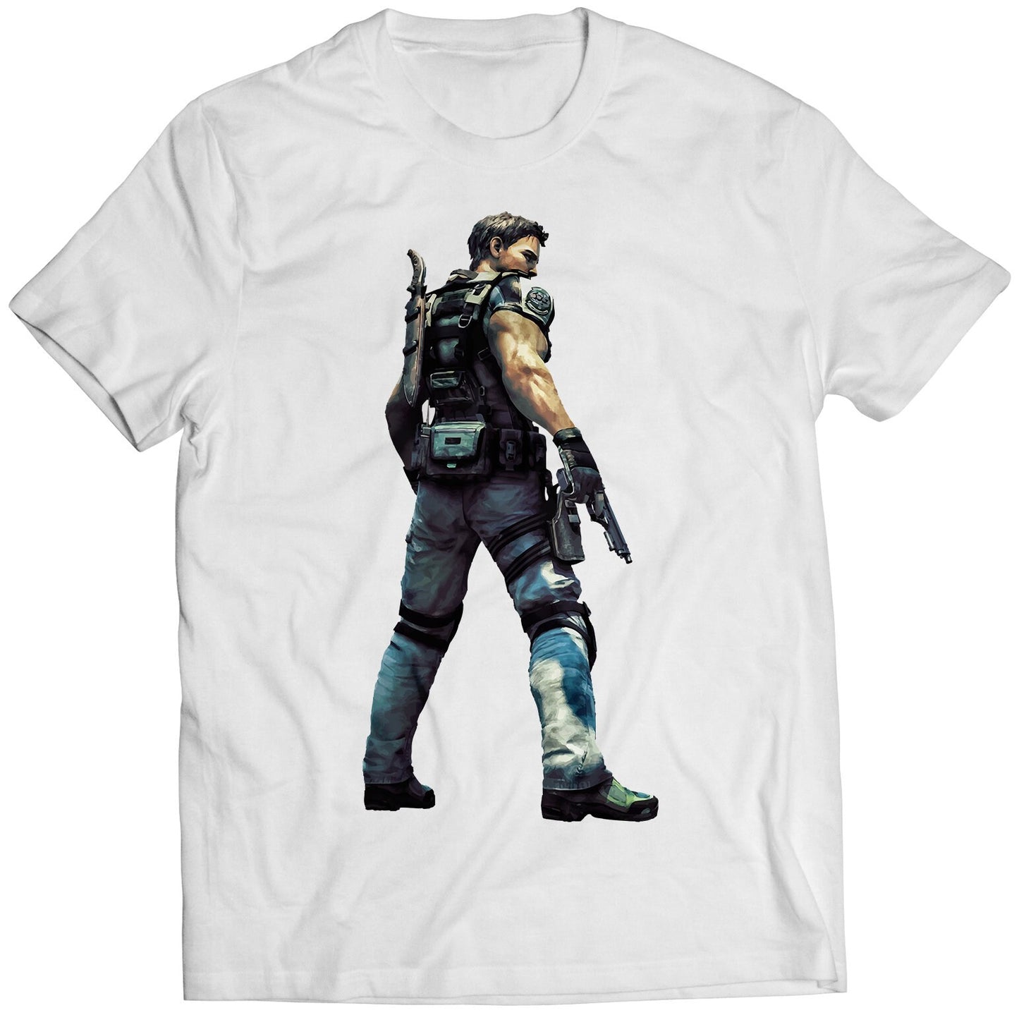 Chris Redfield V2 Residence Evil Biohazard 5 Premium Unisex T-shirt (Vectorized Design)