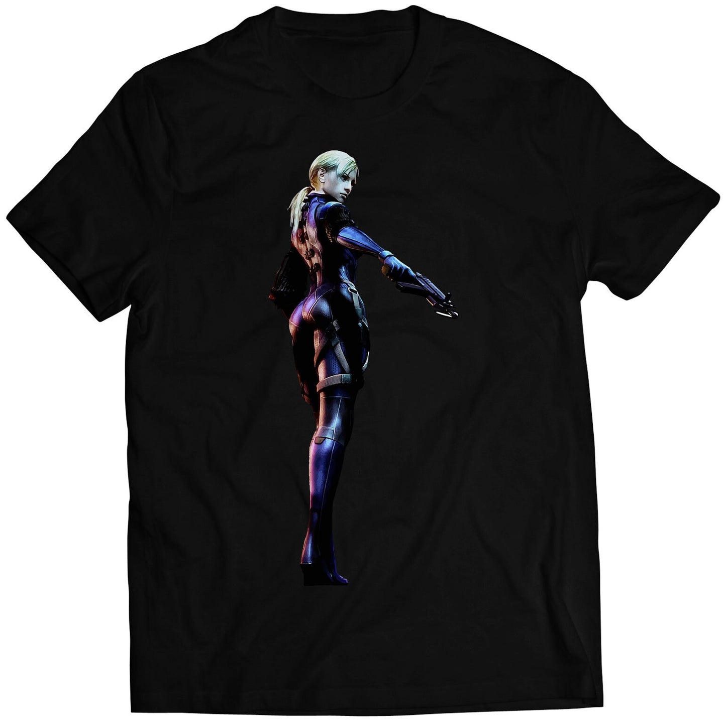 Jill Valentine Suit Redfield Residence Evil Biohazard 5 Gold Premium Unisex T-shirt (Vectorized Design)