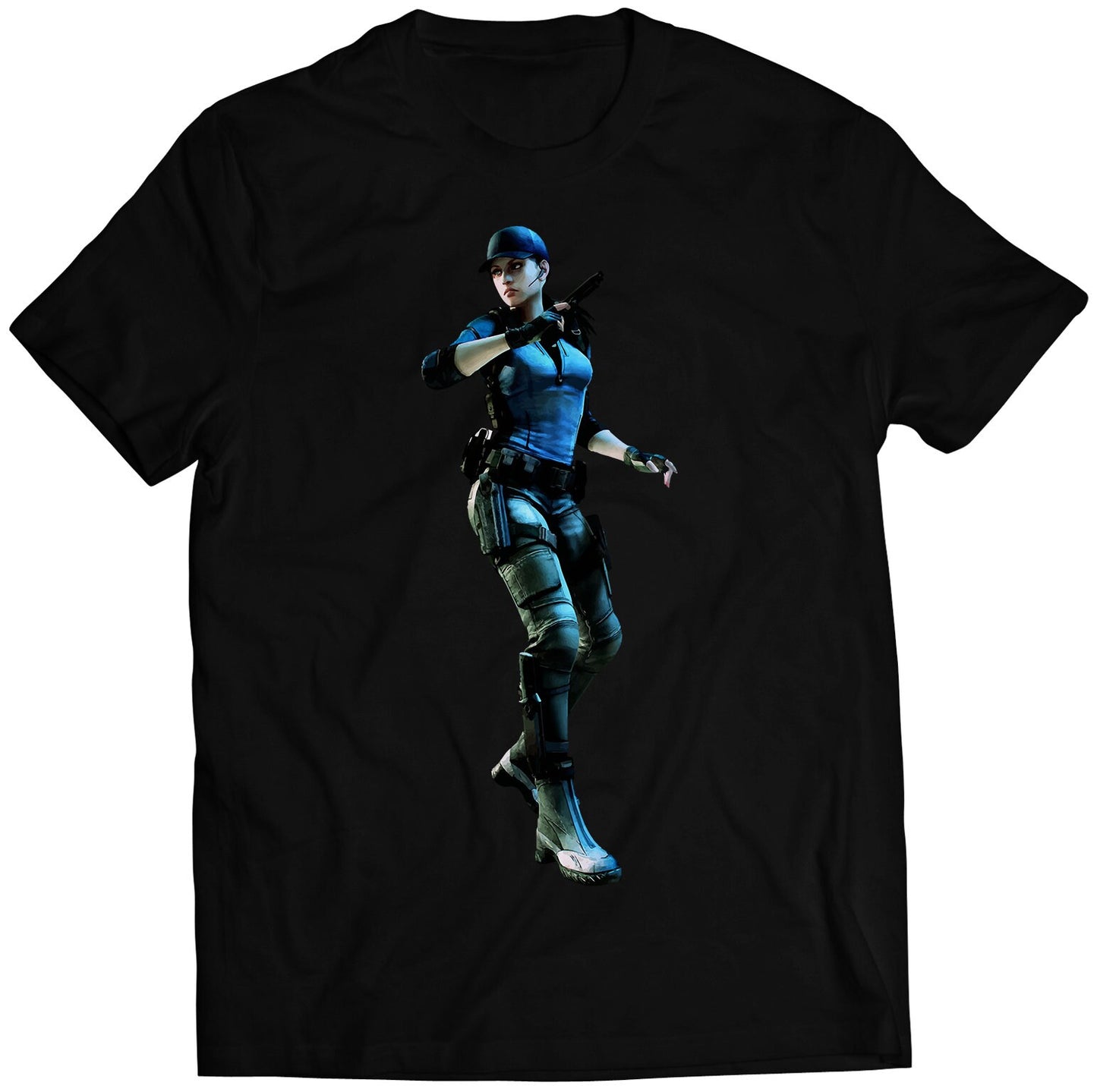 Jill Valentine BCAA Suit Redfield Residence Evil Biohazard 5 Gold Premium Unisex T-shirt (Vectorized Design)