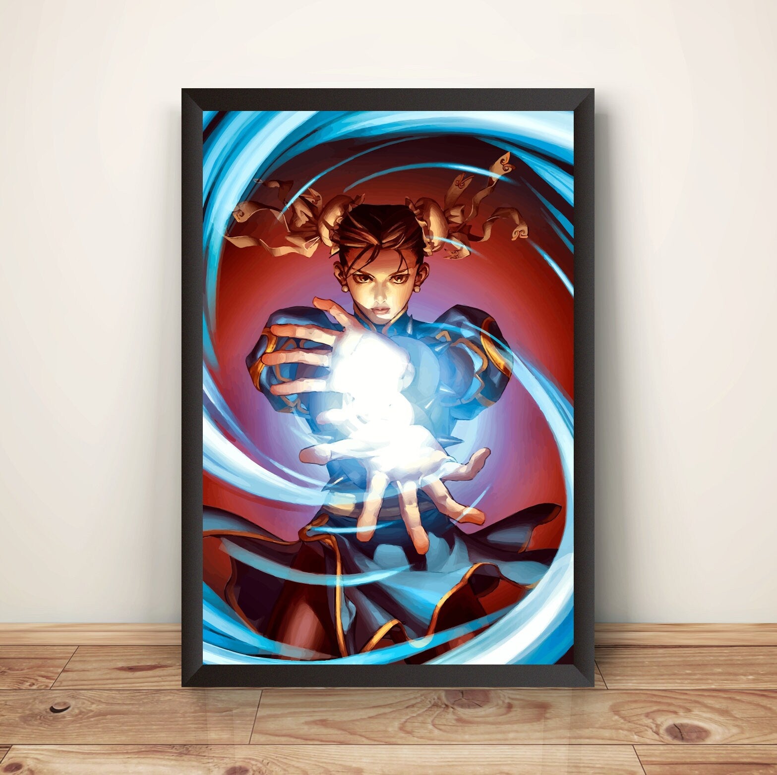 Chun Li Street Fighting Comic Premium Poster (Vectorized Design ...