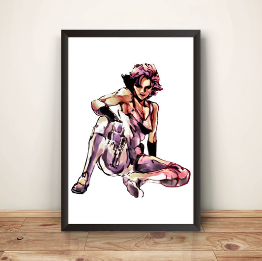 Rare Meryl MGS Snake Premium Poster (Vectorized Design)
