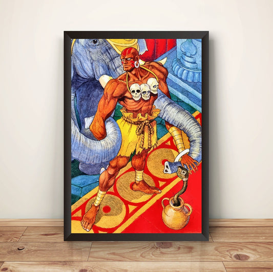 Dhalsim In Stage Street Fighting Premium Poster (Vectorized Design)