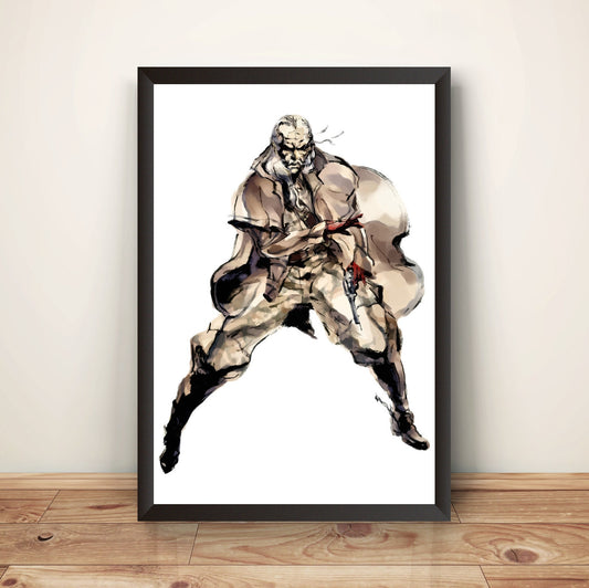 Revolver Shalashaska Ocelot MGS2 MGS 2 Sons Of Liberty Premium Poster (Vectorized Design)