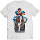 Chun Li Eating Dumplings Premium Unisex T-shirt (Vectorized Design)