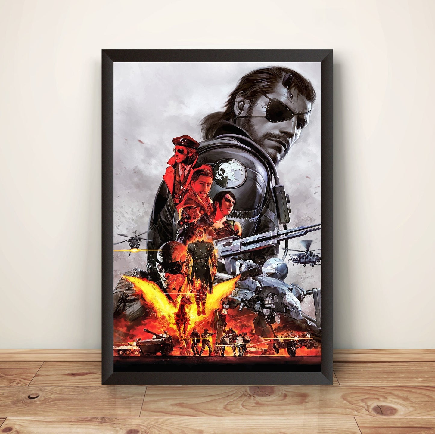 MGS V Phantom Pain Cover Premium Poster (Vectorized Design)