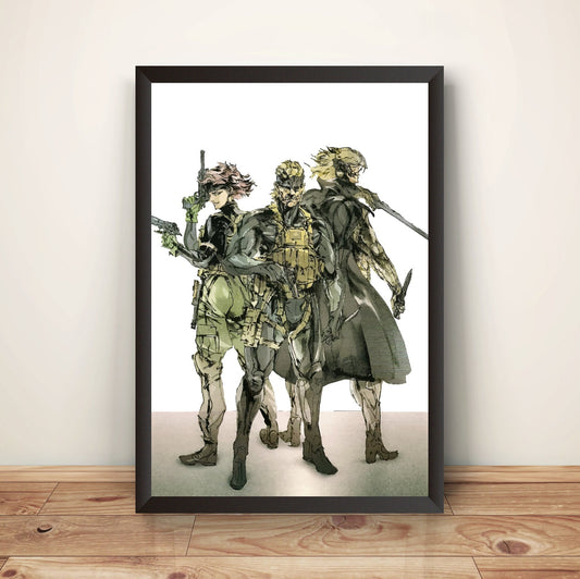 Meryl, Snake, & Raiden MGS 4 Premium Poster (Vectorized Design)