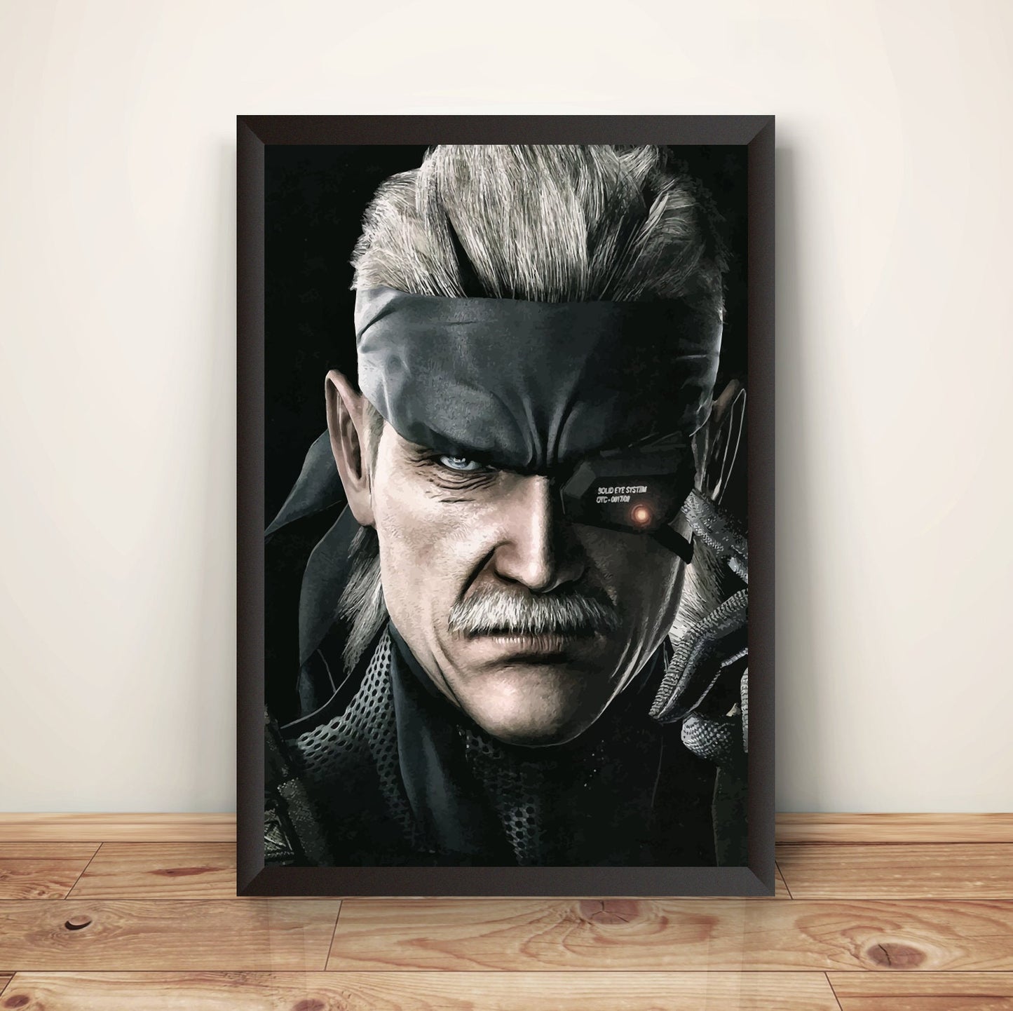 Old Snake Face MGS 4 Premium Poster (Vectorized Design)