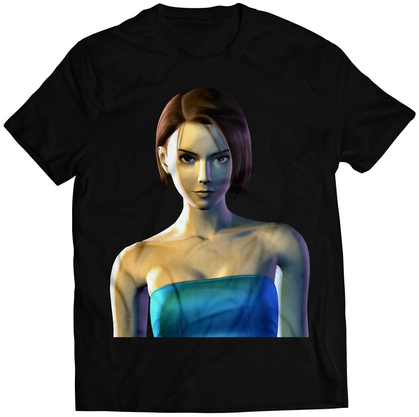 Original Jill Valentine Portrait Residence Evil 3 Biohazard Premium Unisex T-shirt (Vectorized Design)