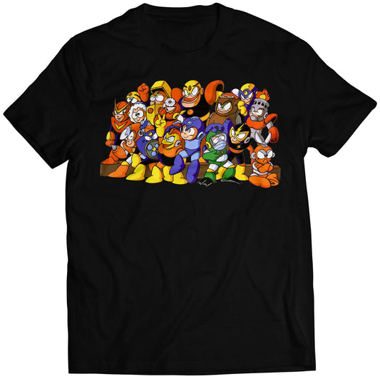 Rockman Mega Boy Robots Group Premium Unisex T-shirt (Vectorized Design)