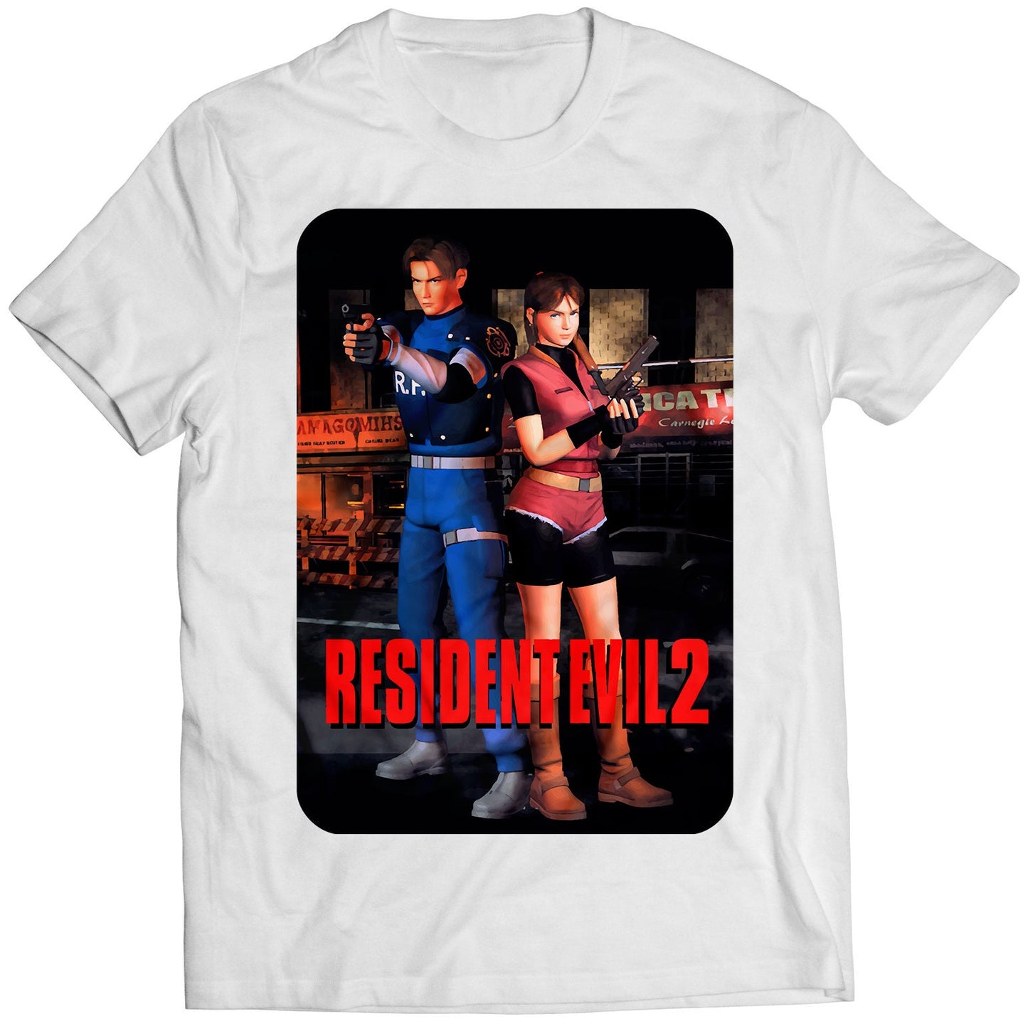 Residence Evil II Cover Premium Unisex T-shirt (Vectorized Design)