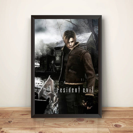 Leon S. Kennedy Biohazard Residence Evil 4 Premium Poster (Vectorized Design)