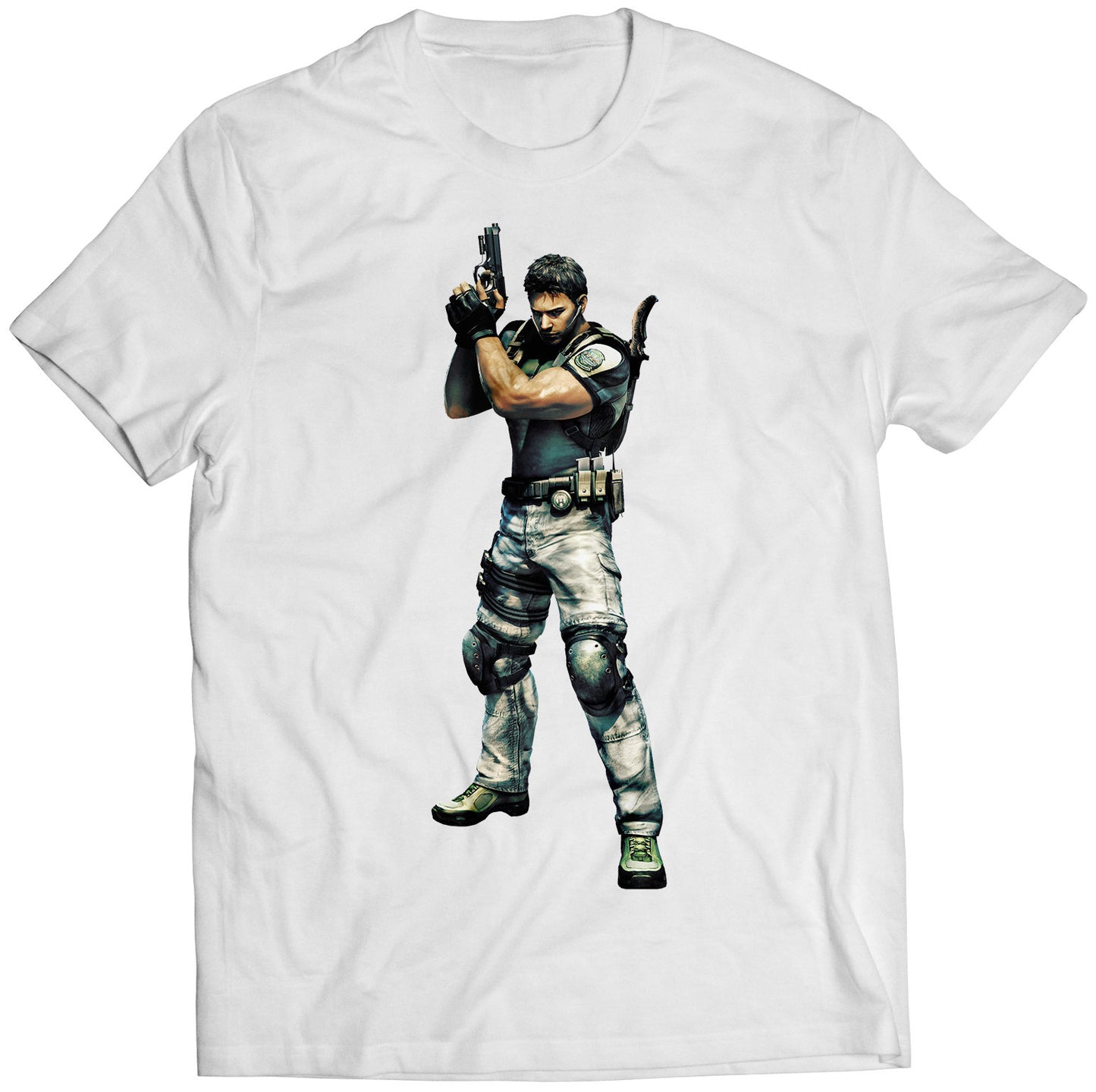 Chris Redfield V1 Residence Evil Biohazard 5 Premium Unisex T-shirt (Vectorized Design)