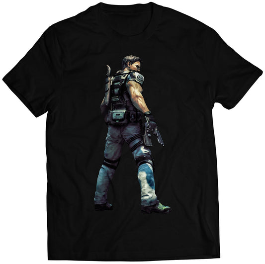 Chris Redfield V2 Residence Evil Biohazard 5 Premium Unisex T-shirt (Vectorized Design)