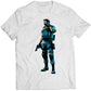 Chris Redfield Residence Evil Biohazard 5 Gold Premium Unisex T-shirt (Vectorized Design)