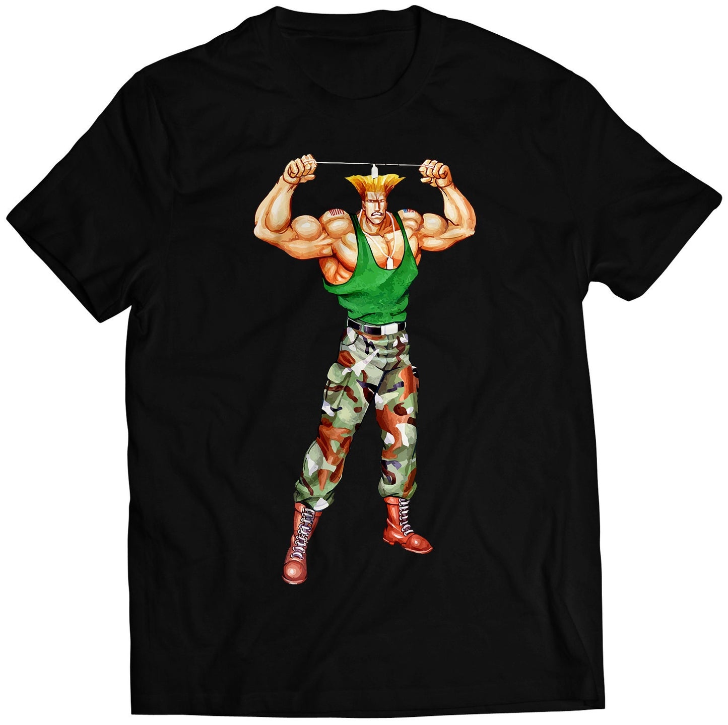 Guile SF2 The World Warrior Premium Unisex T-shirt.