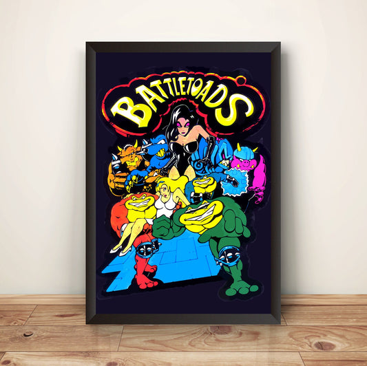 Battlingtoads Arcade Cover Premium Poster (Vectorized Design)