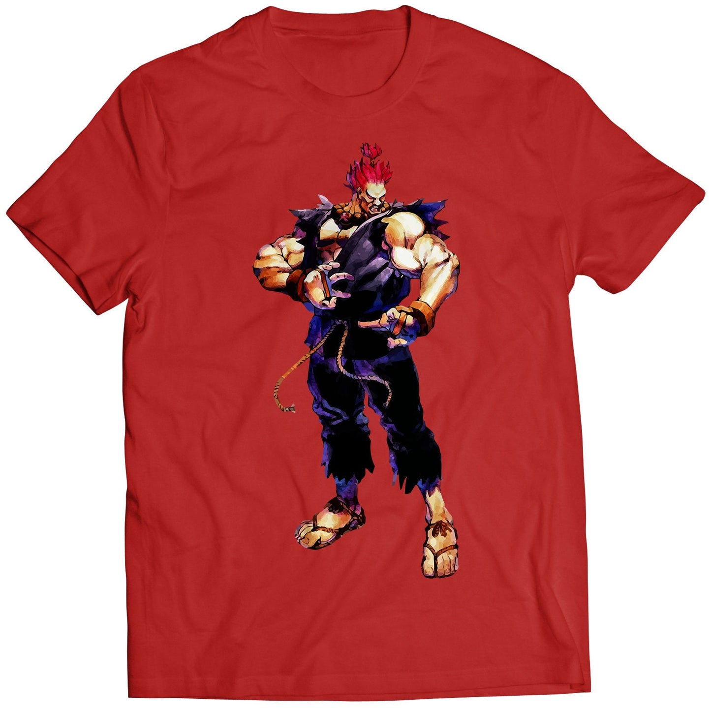 Akuma Gouki Super Street Fighting 2 Turbo Premium Unisex T-shirt (Vectorized Design)