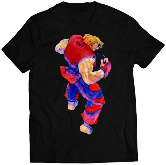 Ken Masters Super Street Fighting 2 Turbo Premium Unisex T-shirt (Vectorized Design)