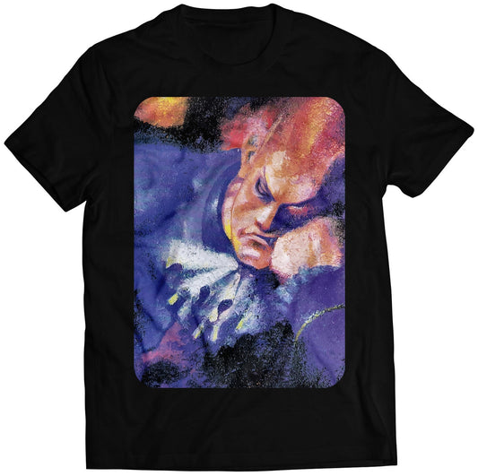 Demitri Thinking Vampire Daarkstalkers Night Warriors Premium Unisex T-shirt (Vectorized Design)