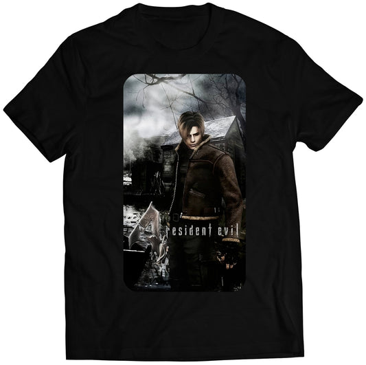 Leon S. Kennedy Biohazard Residence Evil 4 Premium Unisex T-shirt (Vectorized Design)