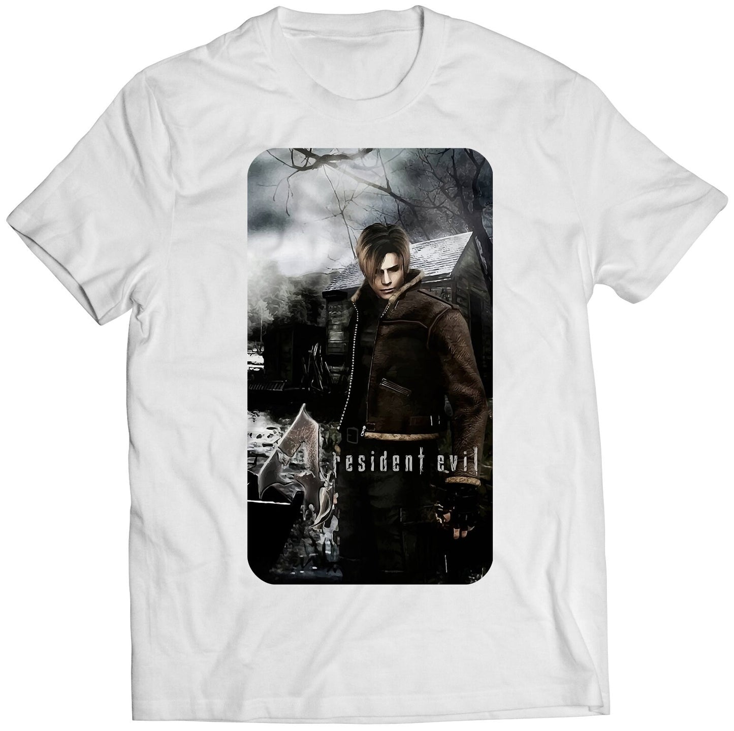 Leon S. Kennedy Biohazard Residence Evil 4 Premium Unisex T-shirt (Vectorized Design)