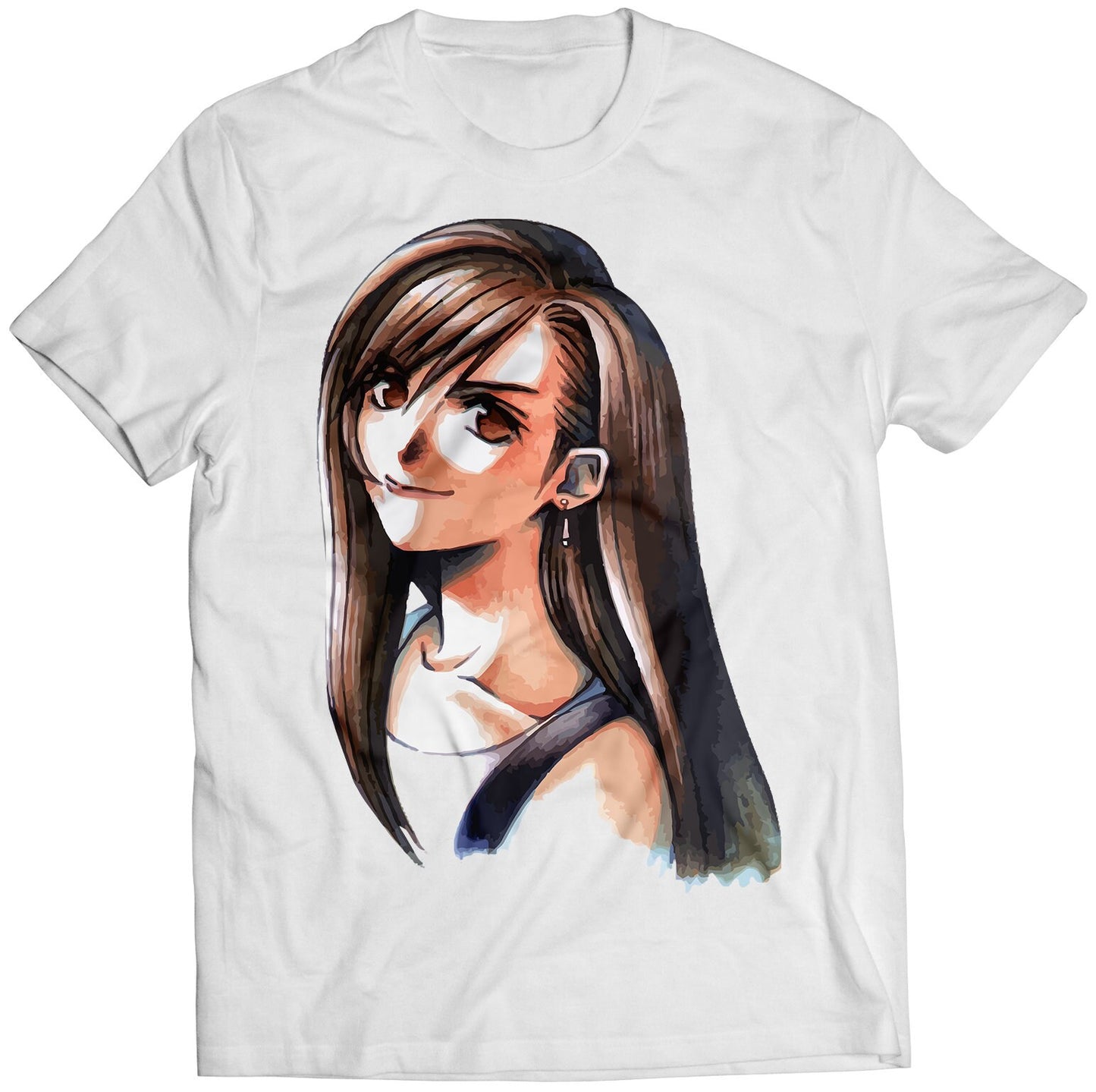 Tif Portrait FF7 VII Premium Unisex T-shirt (Vectorized Design)