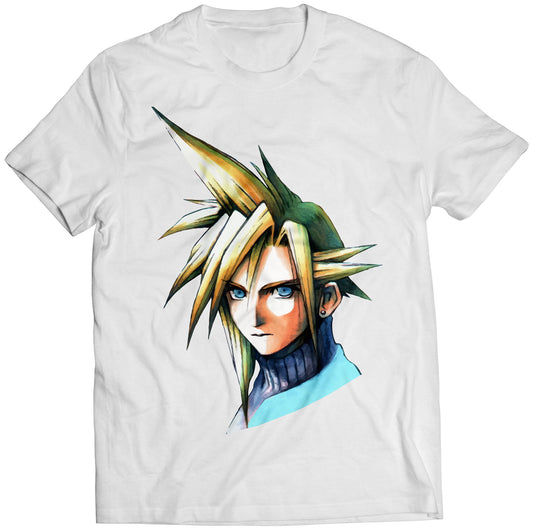 Cloud Portrait FF VII Premium Unisex T-shirt (Vectorized Design)