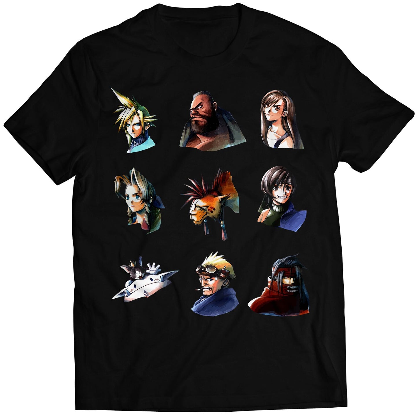 FF7 VII Portraits Premium Unisex T-shirt (Vectorized Design)