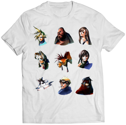 FF7 VII Portraits Premium Unisex T-shirt (Vectorized Design)