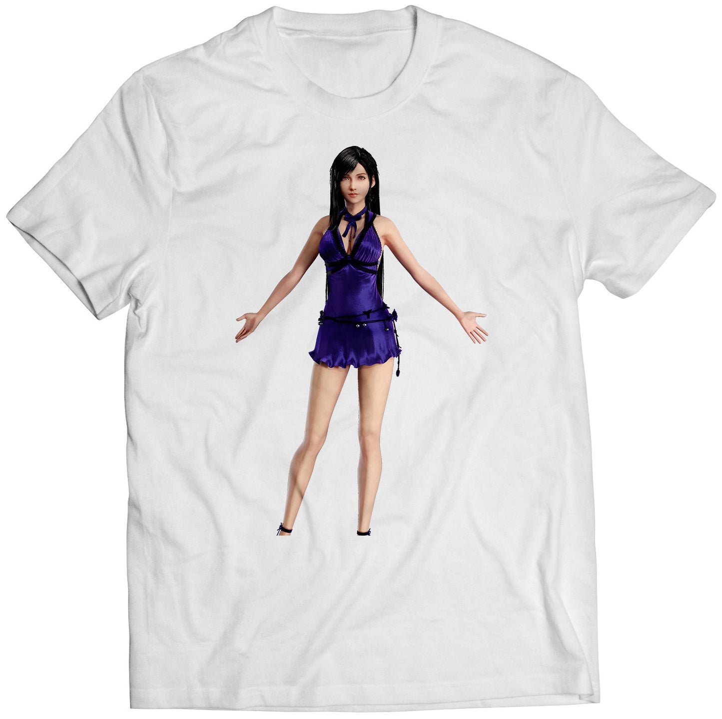 Tifa Lockhart In Refined Dress FF7 VII Remake Premium Unisex T-shirt (Vectorized Design)