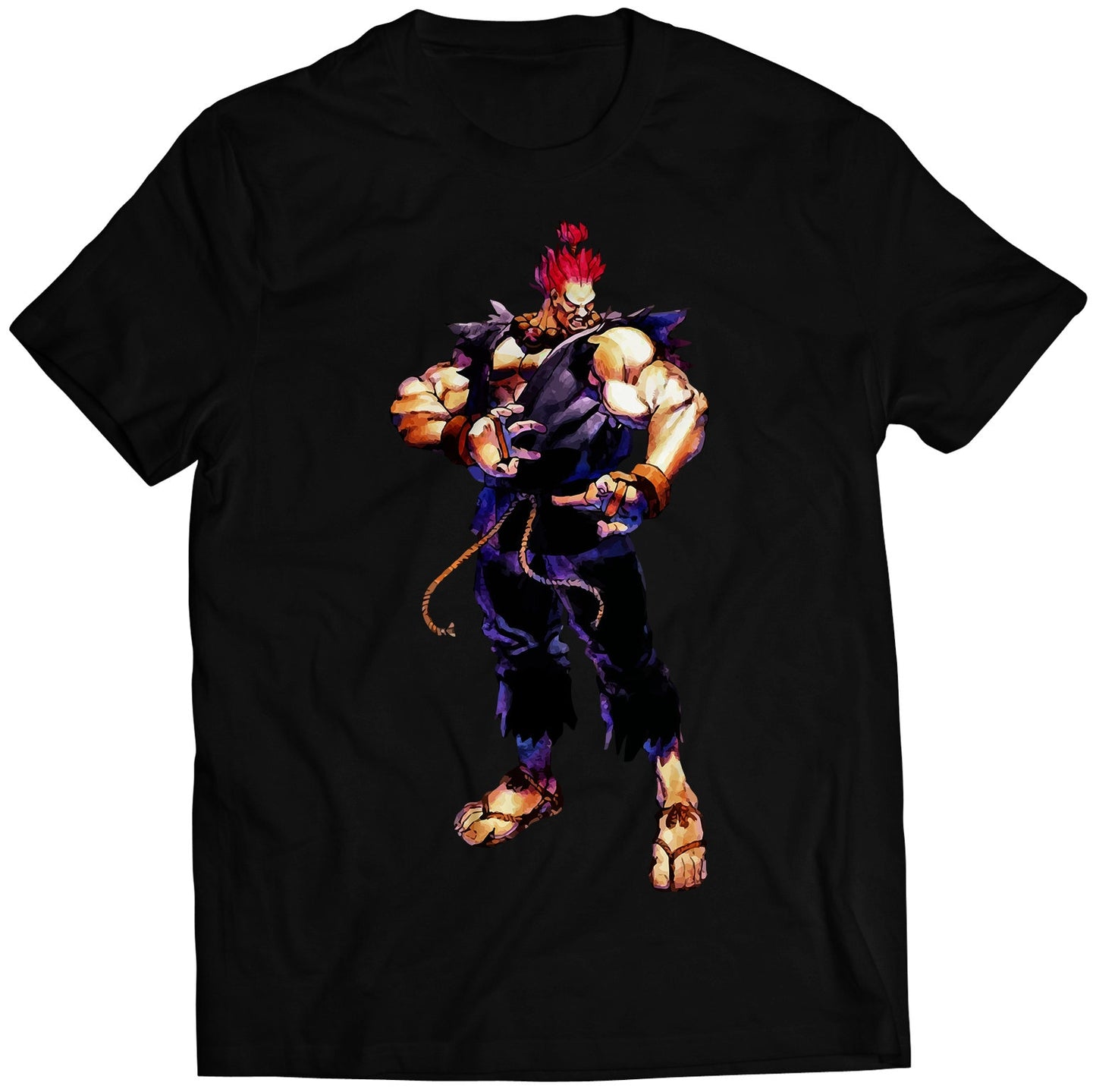 Akuma Gouki Super Street Fighting 2 Turbo Premium Unisex T-shirt (Vectorized Design)