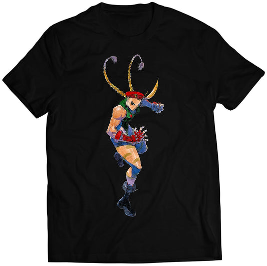 Cammy Super Street Fighting 2 Turbo Premium Unisex T-shirt (Vectorized Design)