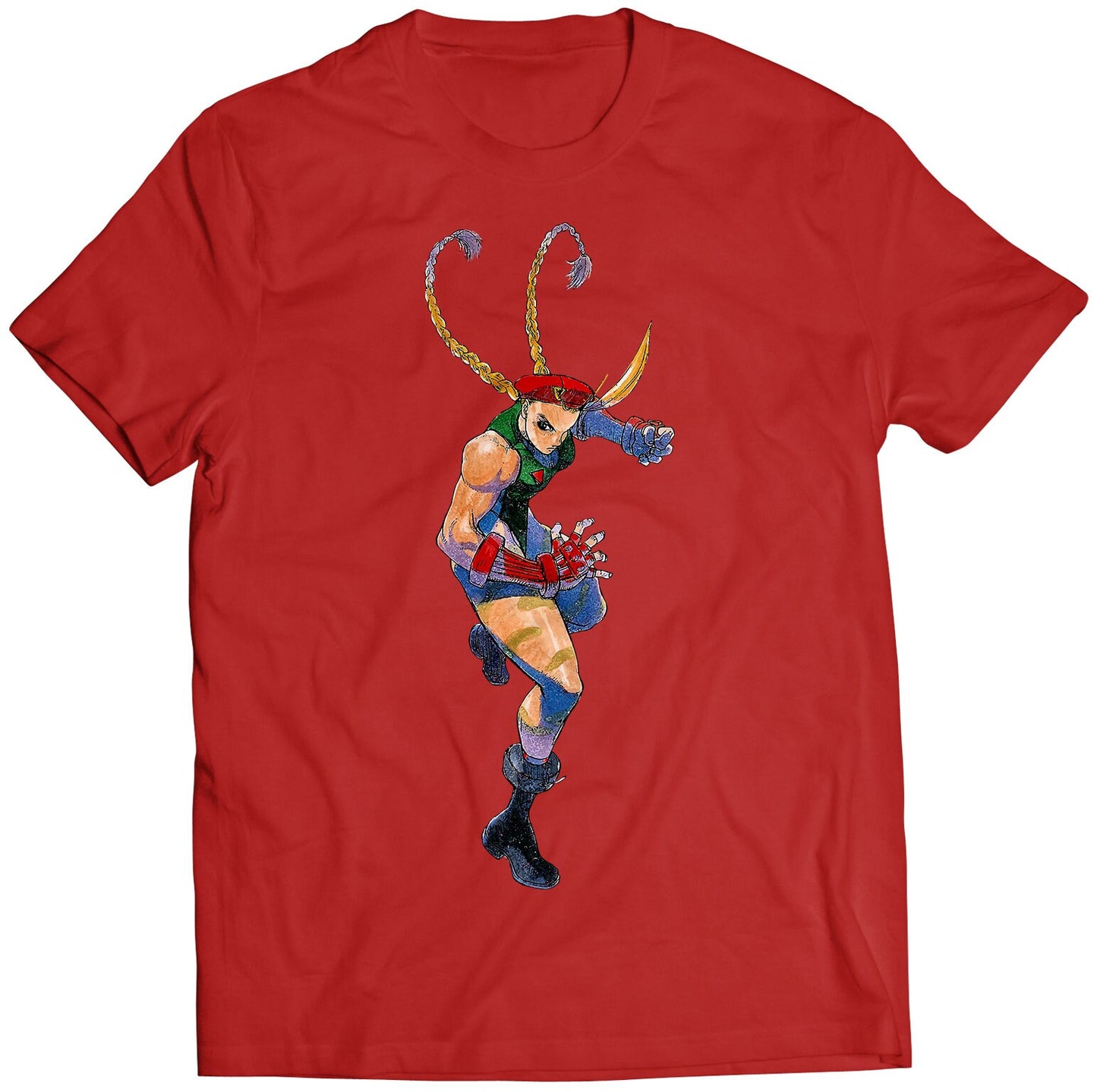 Cammy Super Street Fighting 2 Turbo Premium Unisex T-shirt (Vectorized Design)