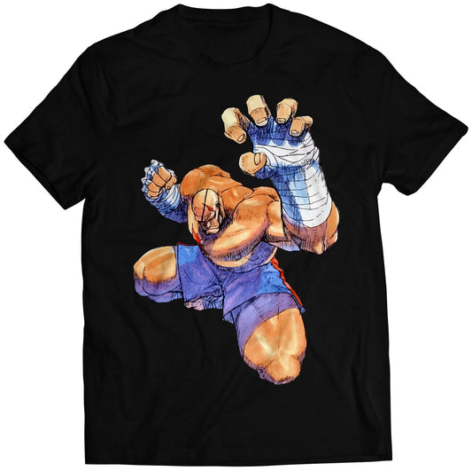 Sagat Super Street Fighting 2 Turbo Premium Unisex T-shirt (Vectorized Design)