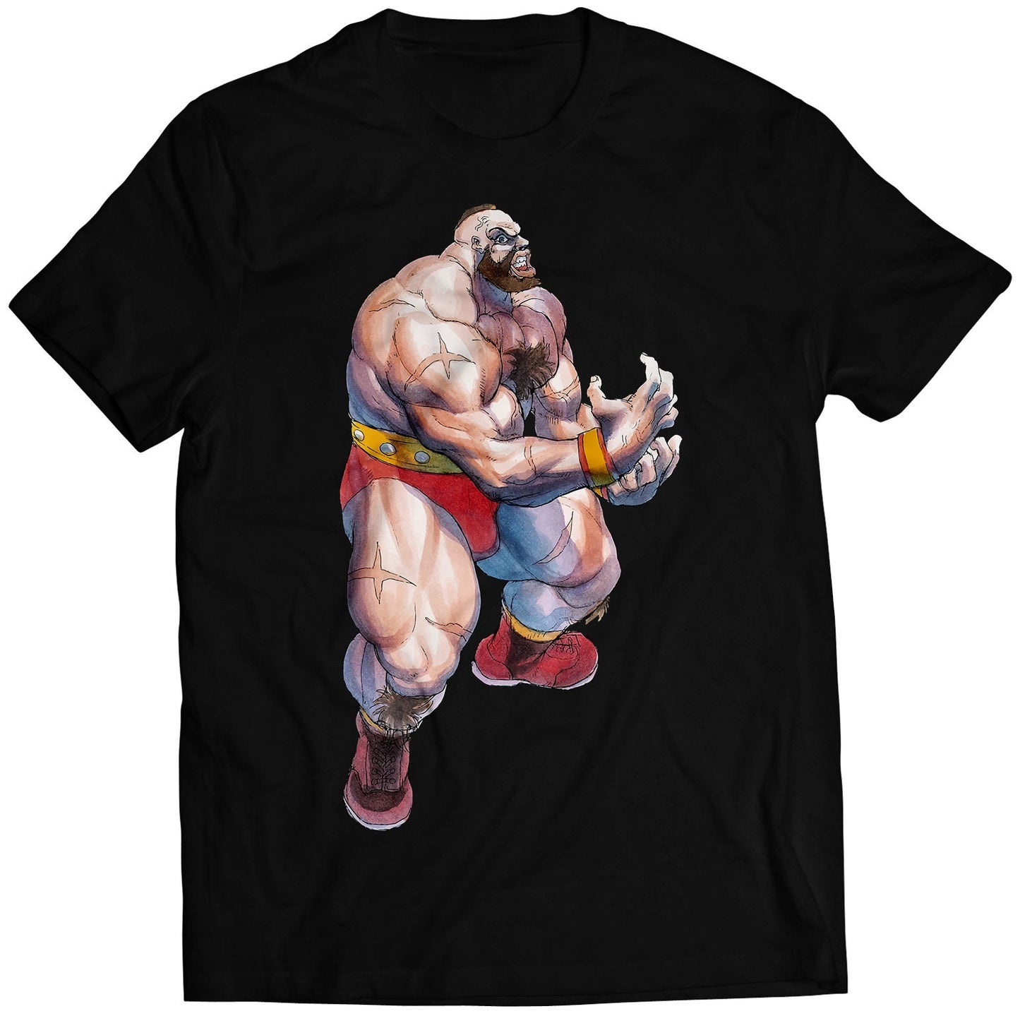 Zangief Grappler Super Street Fighting 2 Turbo Premium Unisex T-shirt (Vectorized Design)