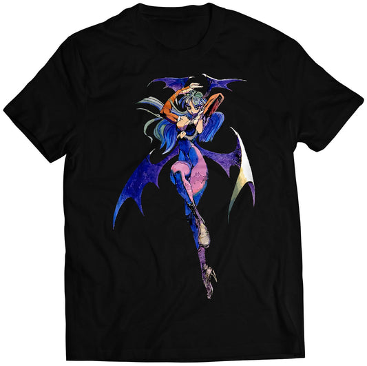 Morrigan OG Vampire Daarkstalkers Night Warriors Premium Unisex T-shirt (Vectorized Design)