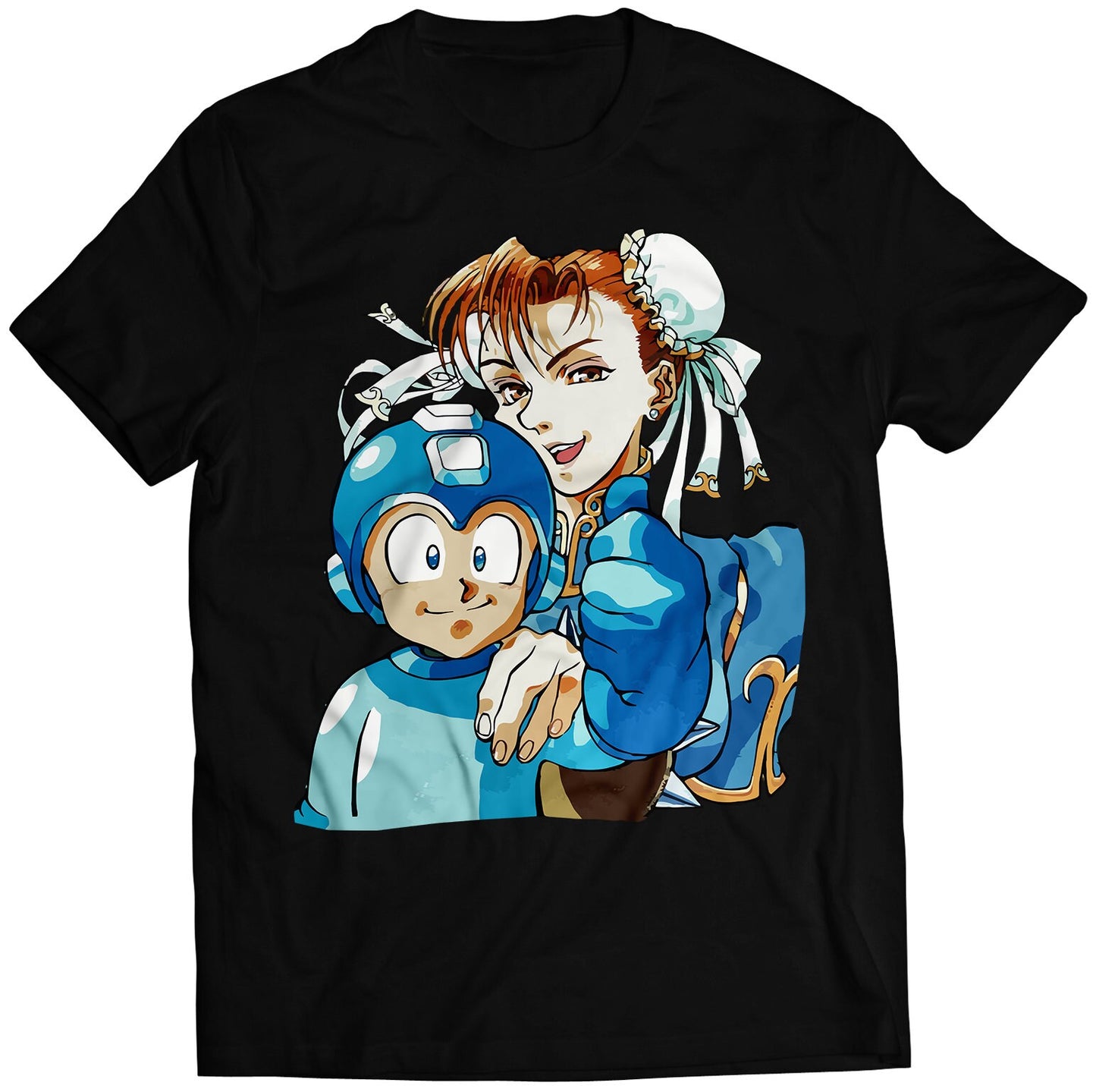 Rockboy Mega Boy & Chun Li Premium Unisex T-shirt (Vectorized Design)