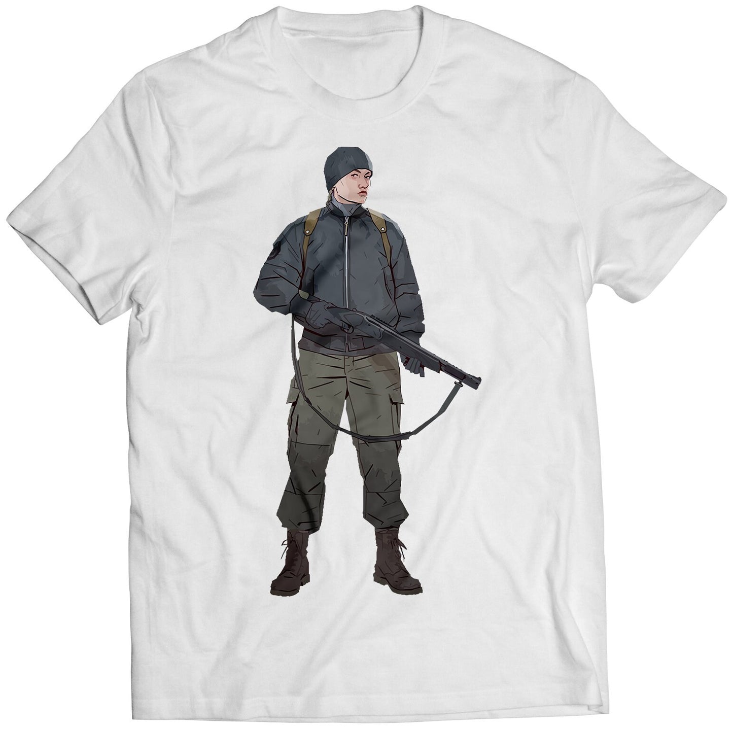 Abby Tracking Costume TLOU Premium Unisex T-shirt (Vectorized Design)