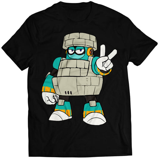 Block Man Concept Rockboy 11 Mega Boy XI Premium Unisex T-shirt (Vectorized Design)