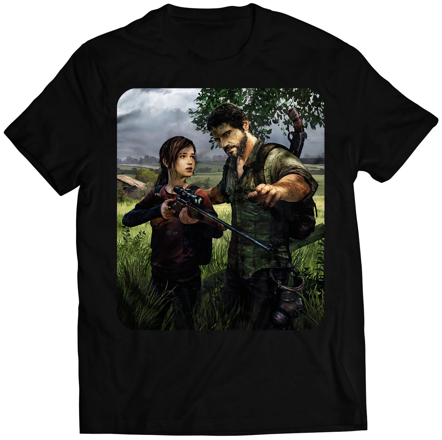 Joel Training Ellie TLOU Premium Unisex T-shirt (Vectorized Design)