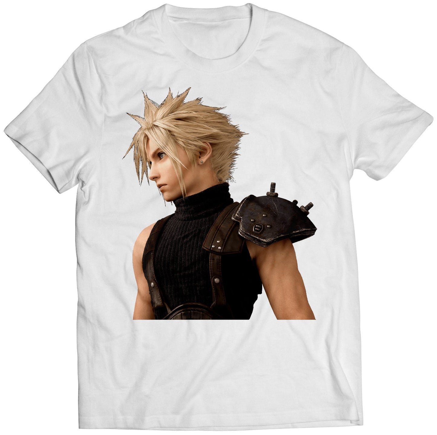 Cloud Bust Portrait FF VII Remake Premium Unisex T-shirt (Vectorized Design)