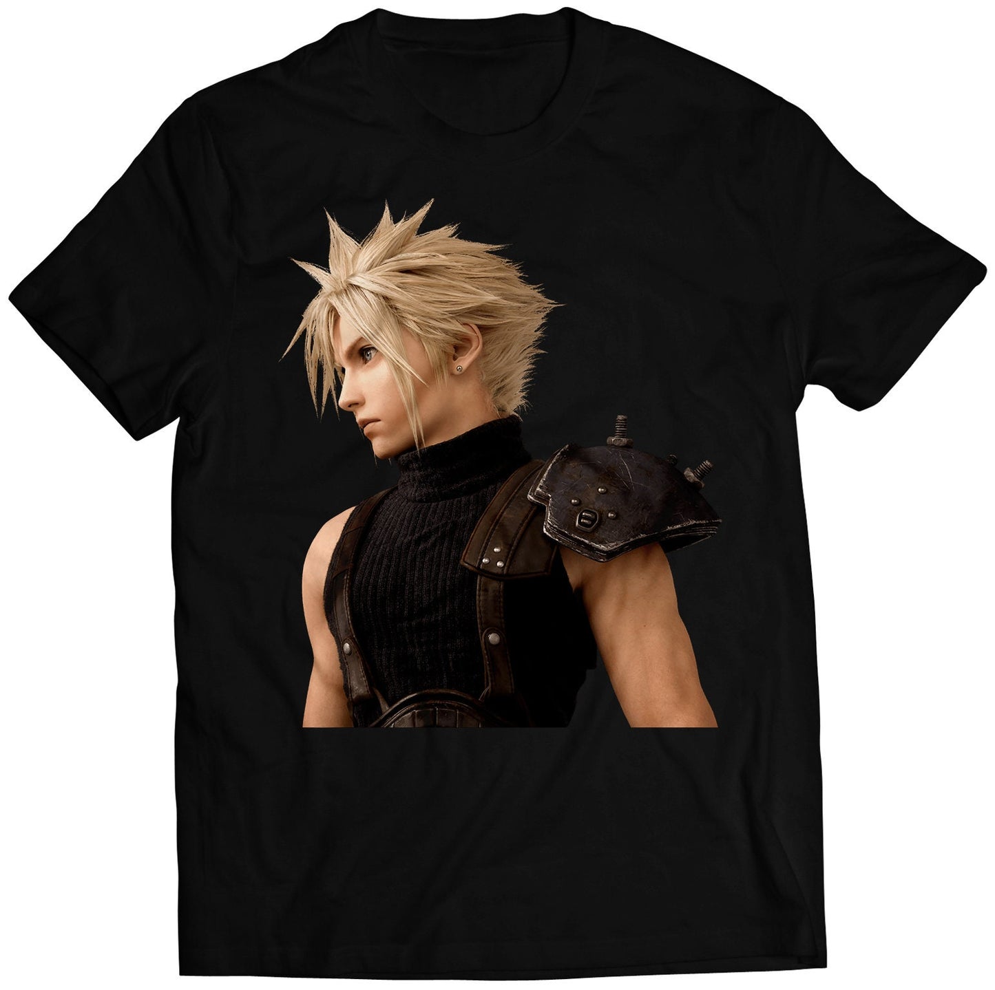 Cloud Bust Portrait FF VII Remake Premium Unisex T-shirt (Vectorized Design)