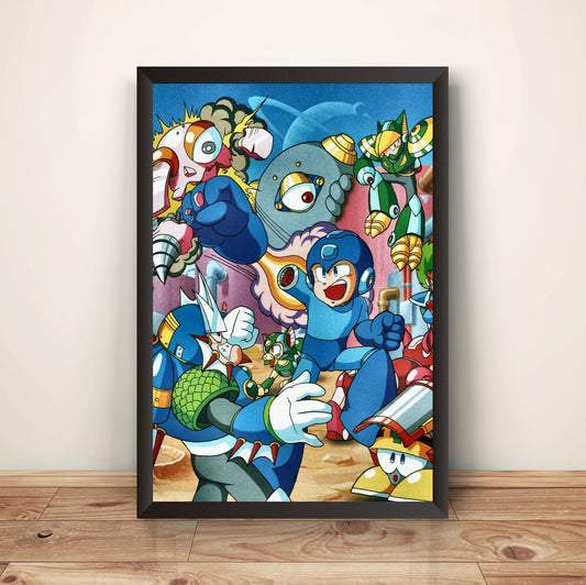 Rockboy World 5 Mega Boy Premium Poster (Vectorized Design)