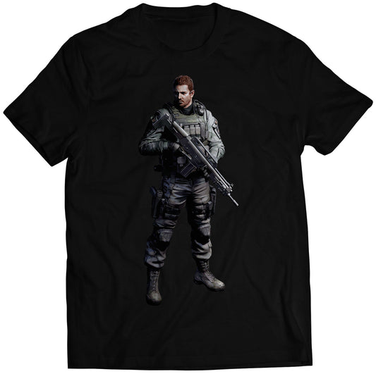 Chris Redfield Biohazard VI Residence Evil 6 Premium Unisex T-shirt (Vectorized Design)