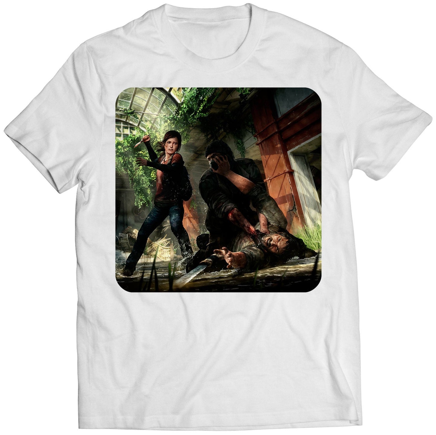 Ellie Saves Joel TLOU Premium Unisex T-shirt (Vectorized Design)