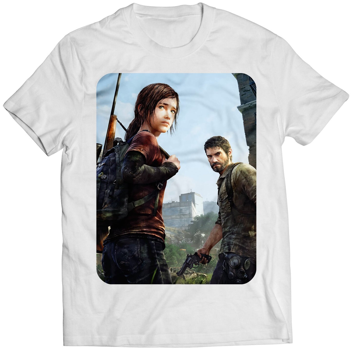 Ellie & Joel Surviving TLOU Premium Unisex T-shirt (Vectorized Design)